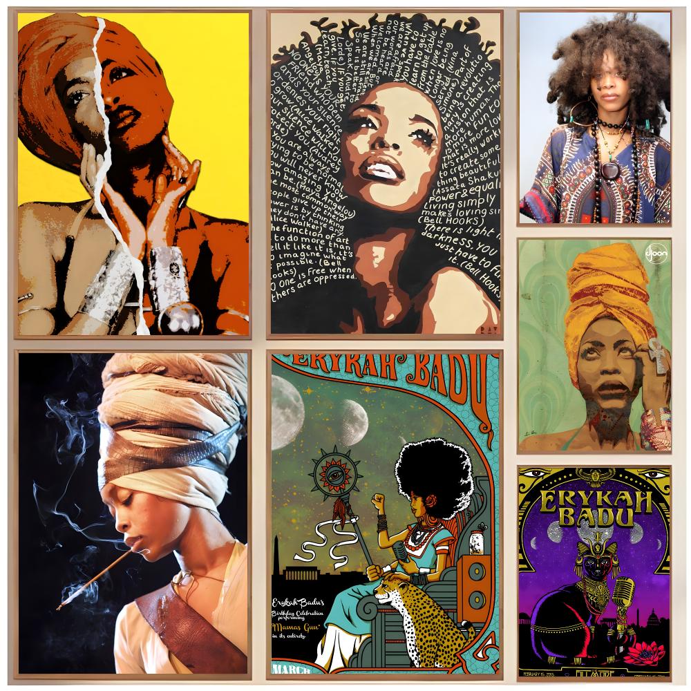 Interior Design Ideas - Poster penyanyi R&B E-Erykah Badu Desain