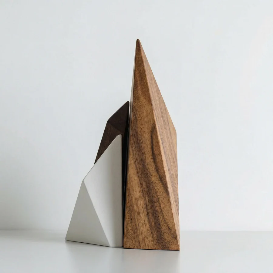 Patung Kayu Bentuk Segitiga Ge - Geometric Shelf Triangle ulasan dan harga